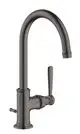AXOR-HG-AXOR-Montreux-Einhebel-Waschtischmischer-210-mit-Hebelgriff-und-Zugstangen-Ablaufgarnitur-Brushed-Black-Chrome-16517340 gallery number 1